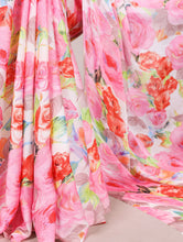 Dull Satin Floral Printed Saree For Women LPI