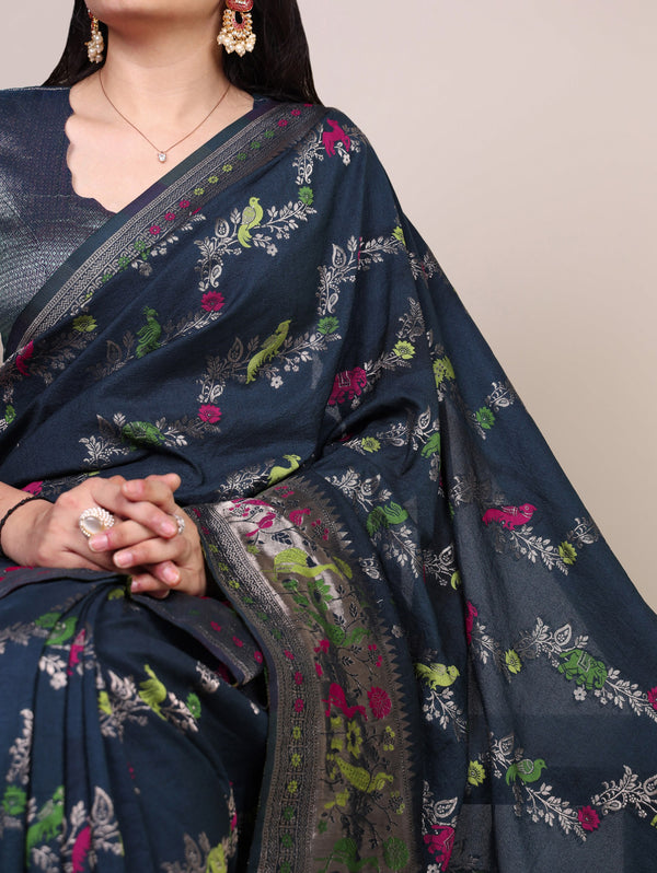 Naylon Weaving Work Saree PSB