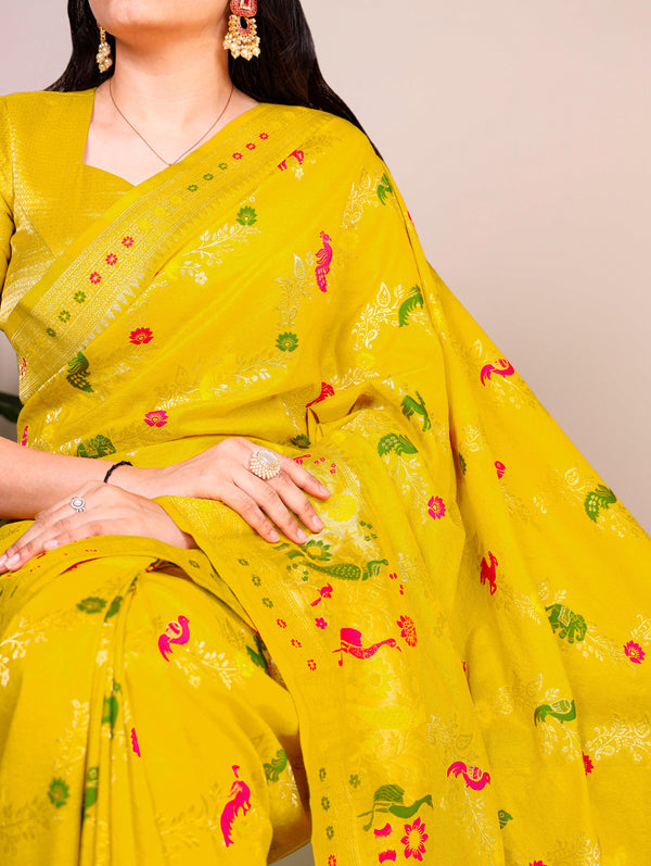 Naylon Weaving Work Saree LMN