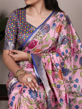 Tussar Silk Floral Printed Saree LPI