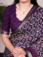 Viscose Chanderi Ikkat Printed Saree PRL