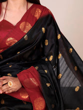 Cotton Zari Weaving Saree BLK