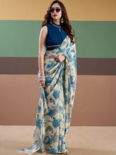 Satin Silk Floral Printed Saree SBL