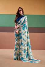 Satin Silk Floral Printed Saree SBL