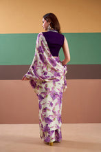 Satin Silk Floral Printed Saree PRL