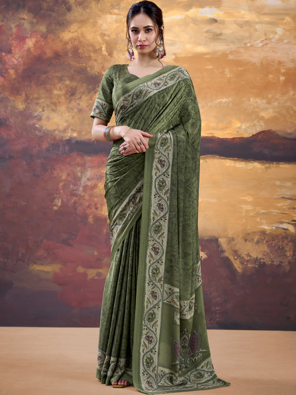 Crepe Printed Saree MND