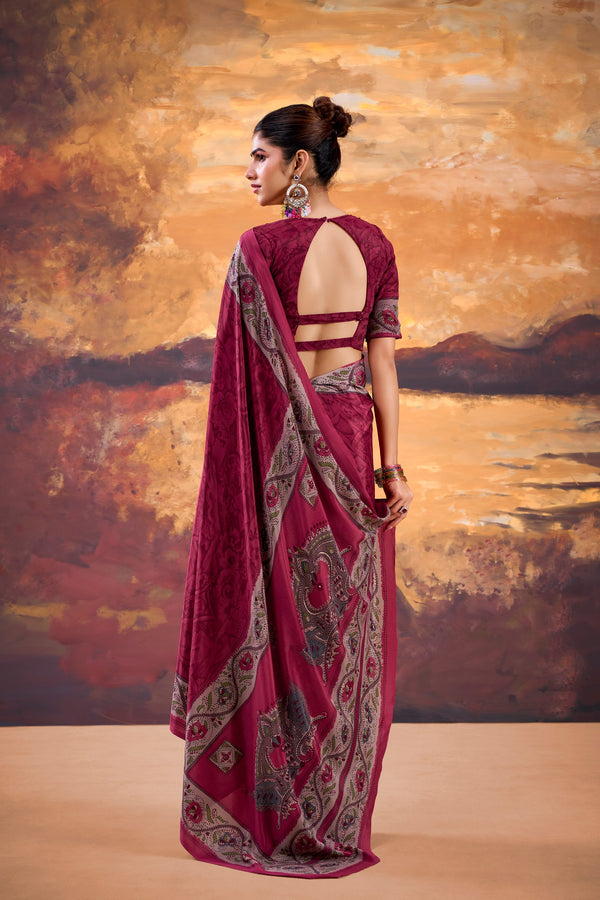 Crepe Printed Saree MPK