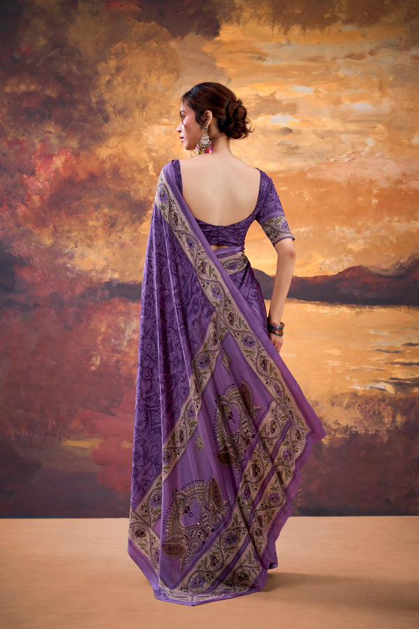 Crepe Printed Saree PRL