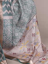 Tussar Silk Printed Saree BGN