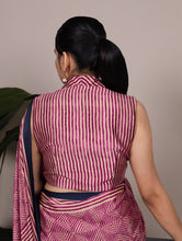 Dull Satin Printed Saree PNK