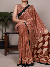 Dull Satin Printed Saree ROG