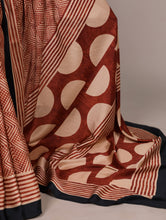 Dull Satin Printed Saree ROG