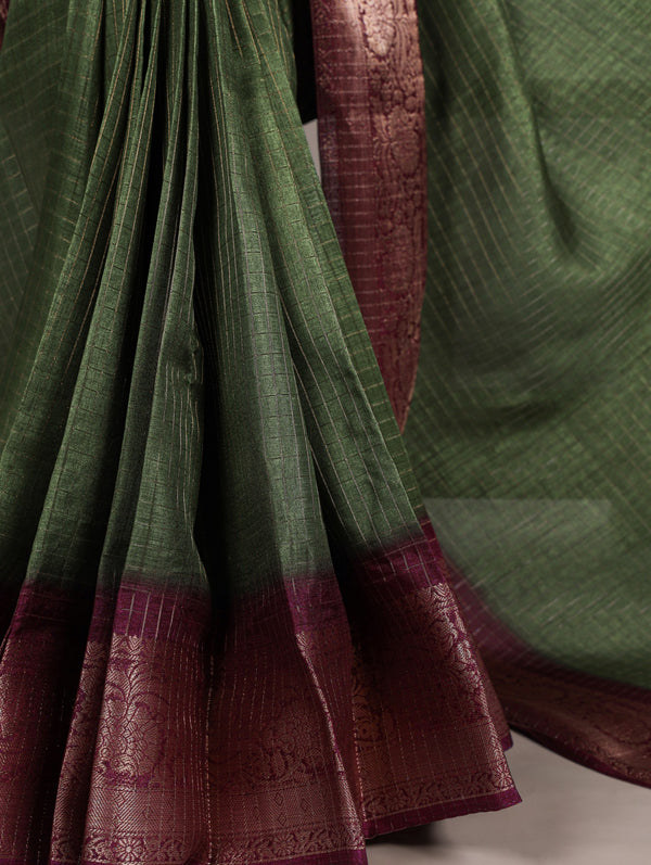 Dola Chex Zari Weaving Saree MND