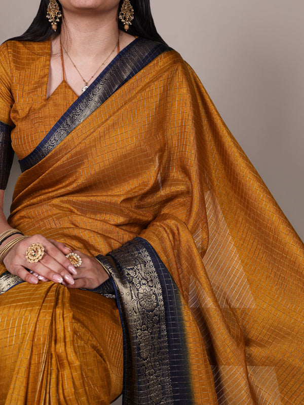 Dola Chex Zari Weaving Saree MST
