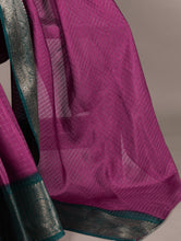 Dola Chex Zari Weaving Saree PNK
