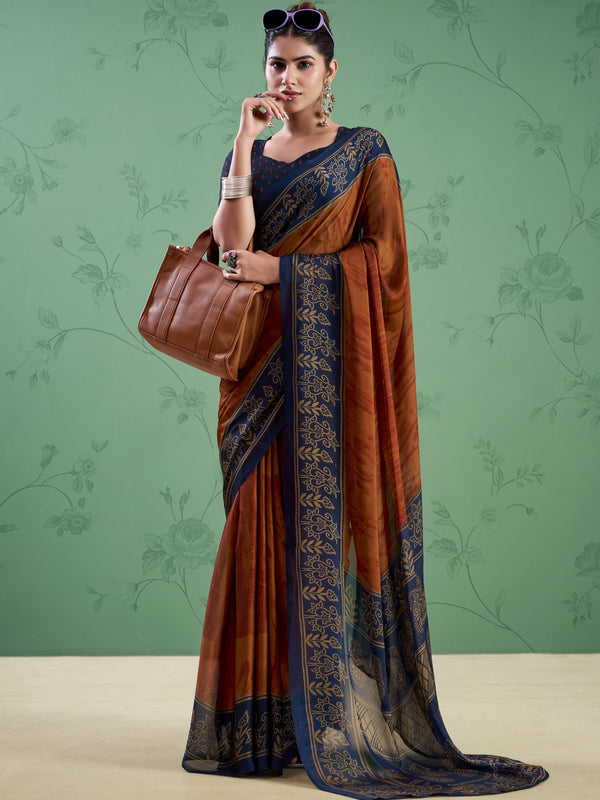 Rangoli Silk Printed Saree For Women ROG