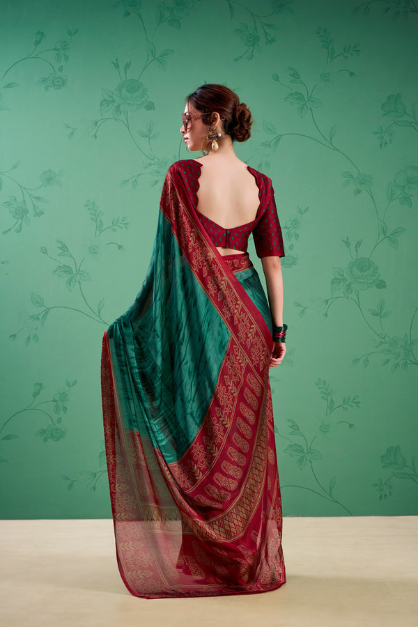 Rangoli Silk Printed Saree For Women TEL