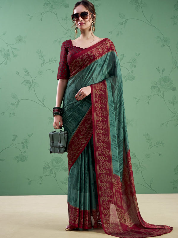 Rangoli Silk Printed Saree For Women TEL