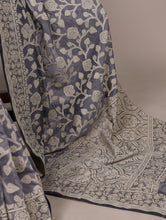 Cotton Silk Floral Printed Saree GRY