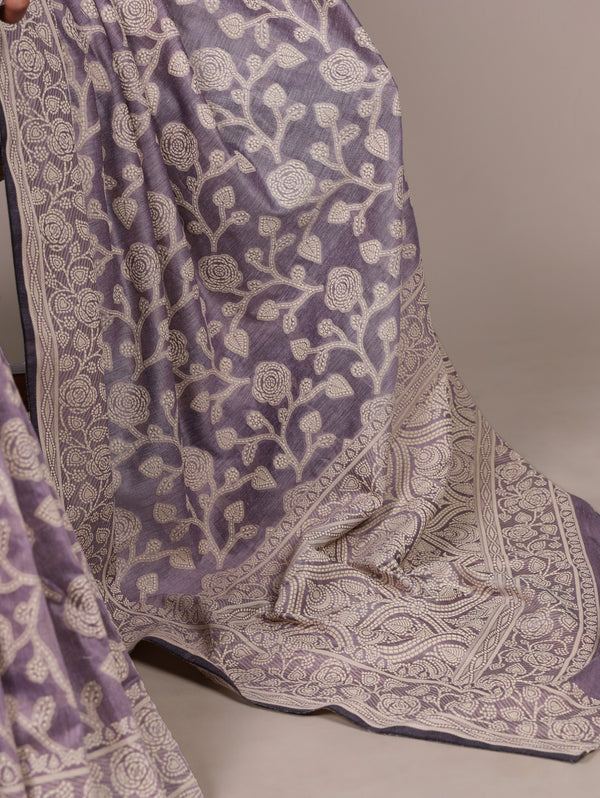 Cotton Silk Floral Printed Saree BLD