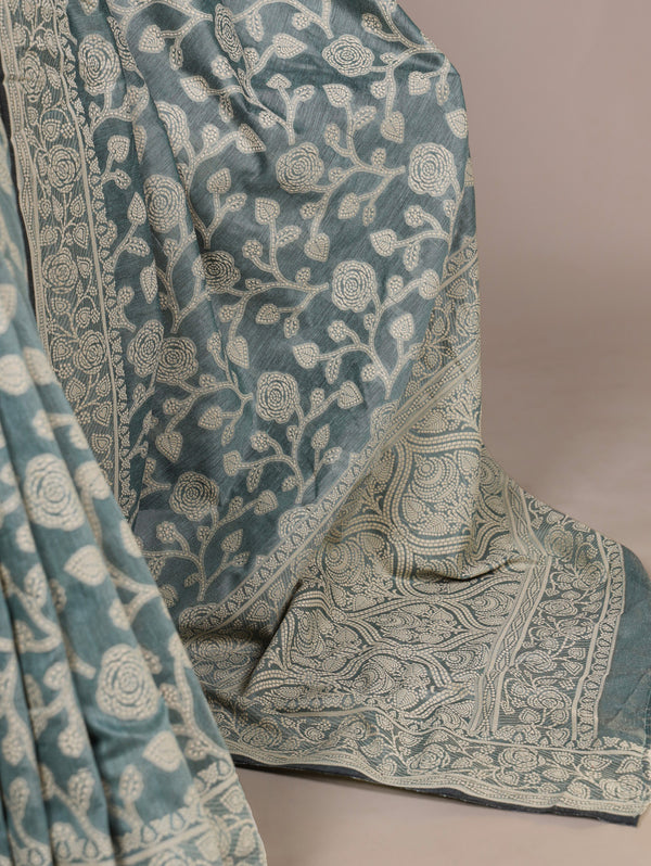 Cotton Silk Floral Printed Saree PST