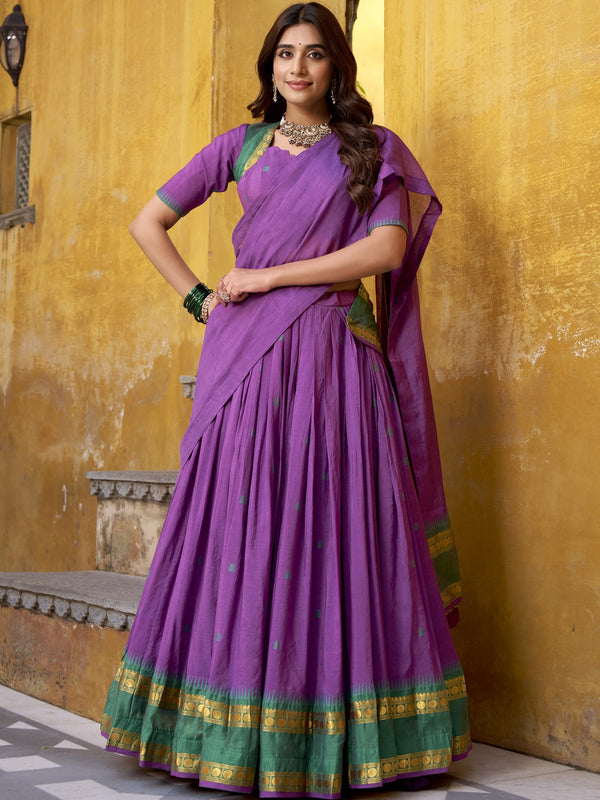Pure Chanderi Zari Weaving Lehenga With Dupatta  PRL