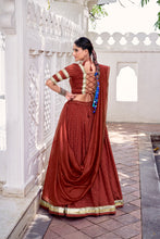Pure Chanderi Zari Weaving Lehenga With Dupatta  ROG