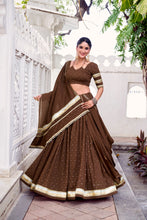 Pure Chanderi Zari Weaving Lehenga With Dupatta BRN