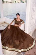 Pure Chanderi Zari Weaving Lehenga With Dupatta BRN