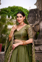 Fendi Thread Embroidered Lehenga With Dupatta MND