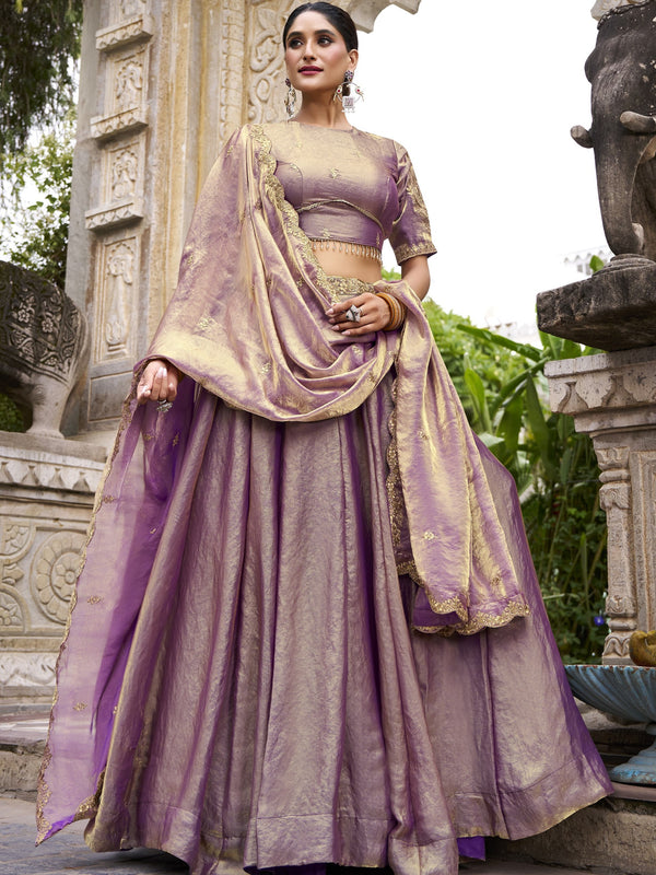 Fendi Thread Embroidered Lehenga With Dupatta LUV