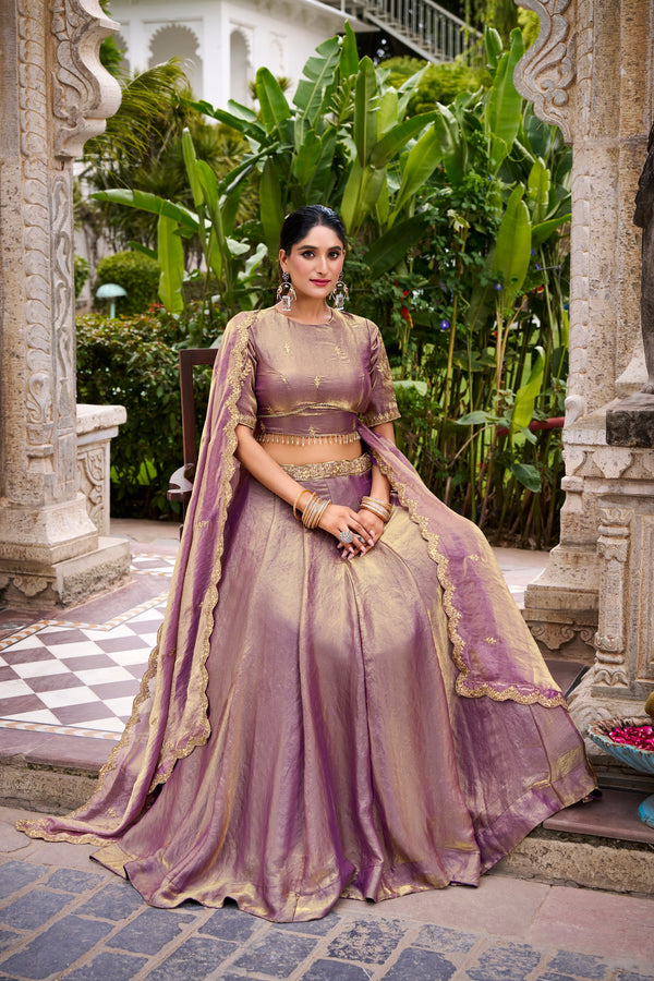 Fendi Thread Embroidered Lehenga With Dupatta LUV