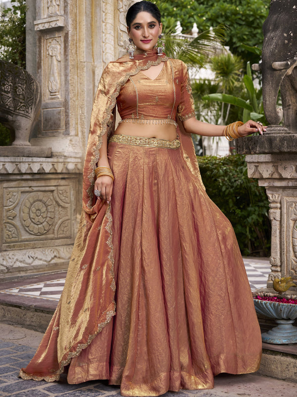Fendi Thread Embroidered Lehenga With Dupatta ROG