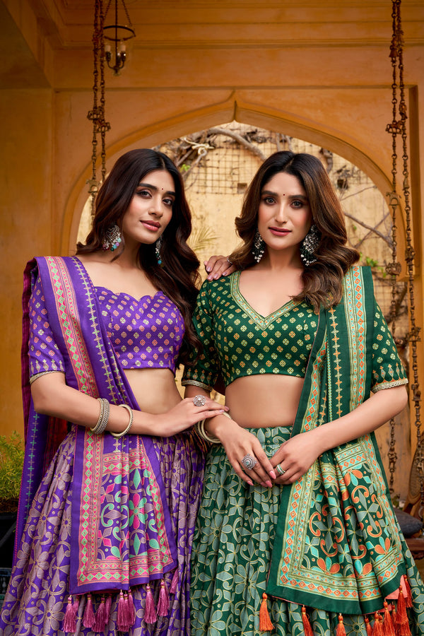 Tussar Silk Sparkle Design Lehenga With Dupatta  PRL