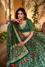 Tussar Silk Sparkle Design Lehenga With Dupatta  GRN