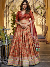 Tussar Silk Sparkle Design Lehenga With Dupatta  ROG
