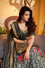 Tussar Silk Sparkle Design Lehenga With Dupatta  BLK