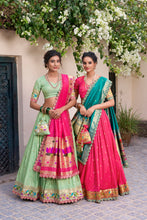 Jacquard Silk Zari Weaving Lehenga With Dupatta   PNK