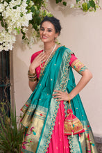 Jacquard Silk Zari Weaving Lehenga With Dupatta   PNK