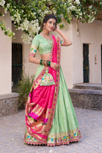 Jacquard Silk Zari Weaving Lehenga With Dupatta   PST