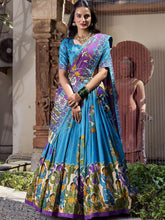 Tussar Silk Kalamkari Printed Lehenga With Dupatta  FRZ