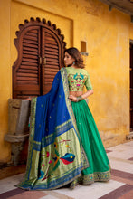 Paithani Zari Weaving Lehenga With Dupatta TEL
