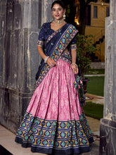 Tussar Silk Ikkat Printed Lehenga With Dupatta  LPI