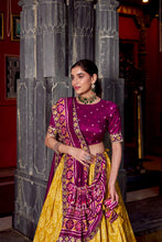 Tussar Silk Ikkat Printed Lehenga With Dupatta MST