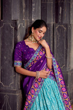Tussar Silk Ikkat Printed Lehenga With Dupatta  SBL