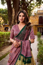 Vichitra Silk Printed Lehenga With Dupatta  MUV