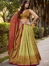 Vichitra Silk Printed Lehenga With Dupatta  CPR