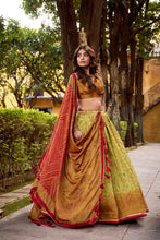 Vichitra Silk Printed Lehenga With Dupatta  CPR