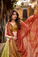 Vichitra Silk Printed Lehenga With Dupatta  CPR