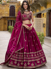 Rangoli Silk Thread Embroidered Lehenga With Dupatta  MPK
